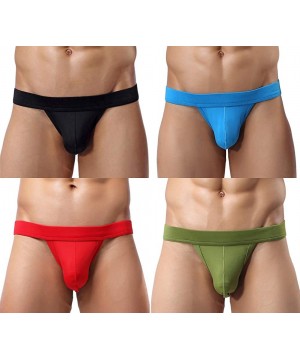 Briefs Men's Briefs Pack Soft Bulge Bikini Sexy Underwear - 4-pack Mix 8 - C418K3GZGO5