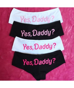 Panties Women Sexy Lingerie G String Briefs Underwear Panties T Thongs Knickers Yes Daddy Letter Printing - 4 - C218ALESQ9Y