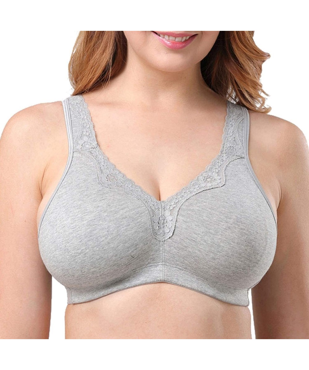 Bras Women Bra Soft Cups Wireless Full Coverage Minimizer Bras Plus Size B C D E F 36 38 40 42 44 46 48 50 - D-36 80 - CW192N...