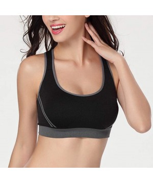 Bustiers & Corsets 3PC Women Running Sports Bra Yoga Workout Vest Crop Lady Tops Shapewear Swim Bra - Black - CW18SNW42WR