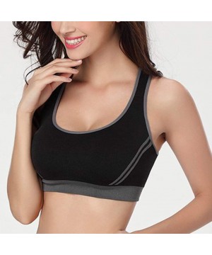 Bustiers & Corsets 3PC Women Running Sports Bra Yoga Workout Vest Crop Lady Tops Shapewear Swim Bra - Black - CW18SNW42WR