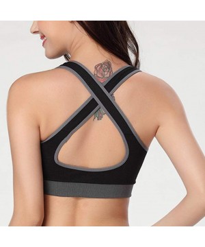 Bustiers & Corsets 3PC Women Running Sports Bra Yoga Workout Vest Crop Lady Tops Shapewear Swim Bra - Black - CW18SNW42WR