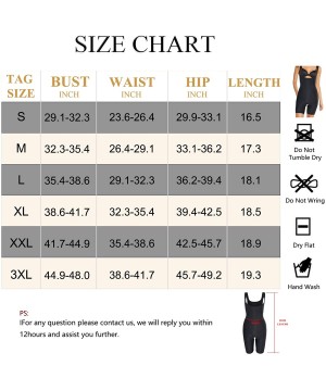 Shapewear Full Body Shaper for Woman Bodysuit Waist Trainer Cincher Corset Tummy Control Thigh Slimmer Shapewear - Black - CC...