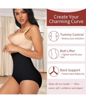 Shapewear High Waist Trainer Tummy Control Shapewear Panty Butt Lifter Body Shaper Briefs Slimmer Underwear for Women - Black...