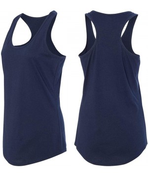 Tops Ladies Sleep Disorder Called Reading Racerback - Midnight Navy - C218YUSRDYH