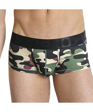 Boxer Briefs Mens Boxer Brief Breathe Underwear Bulge Pouch Shorts Underpants Knit - X1-army Green-gray-blue-beige - CN18ADERHEA