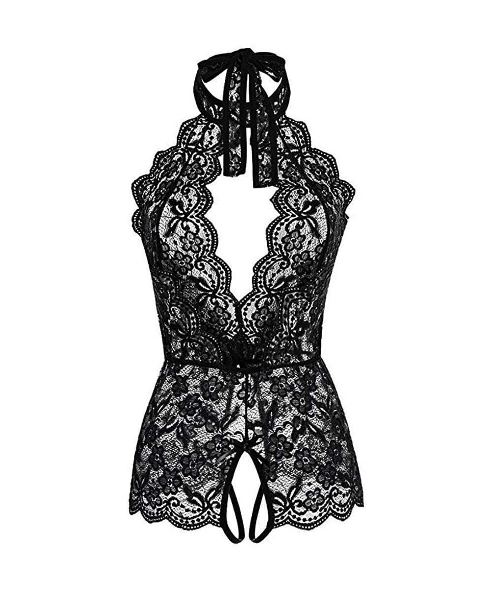 Baby Dolls & Chemises Womens Lingerie Women Sexy Sleeveless Bow Lace Racy Underwear Spice Suit Temptation Underwear for Women...