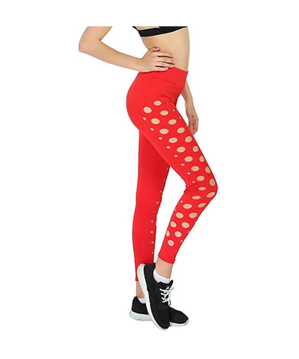 Thermal Underwear High Waisted Leggings Multiple Colors - Super Soft Full Length Opaque Slim - Red - CQ18W22KXT8