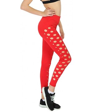 Thermal Underwear High Waisted Leggings Multiple Colors - Super Soft Full Length Opaque Slim - Red - CQ18W22KXT8