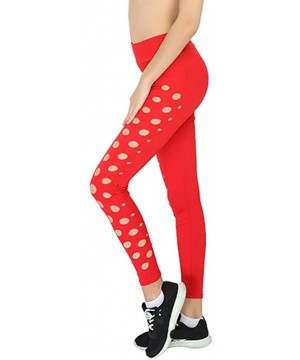 Thermal Underwear High Waisted Leggings Multiple Colors - Super Soft Full Length Opaque Slim - Red - CQ18W22KXT8