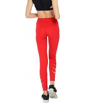 Thermal Underwear High Waisted Leggings Multiple Colors - Super Soft Full Length Opaque Slim - Red - CQ18W22KXT8