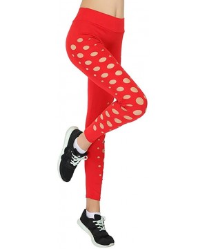 Thermal Underwear High Waisted Leggings Multiple Colors - Super Soft Full Length Opaque Slim - Red - CQ18W22KXT8