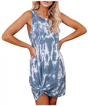 Nightgowns & Sleepshirts Women's Plus Size Dress Gradient Dress Tie-Dye Sleeveless Loungewear Swing Loose Comfy Casual Tank D...