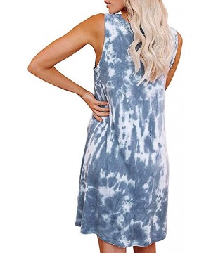 Nightgowns & Sleepshirts Women's Plus Size Dress Gradient Dress Tie-Dye Sleeveless Loungewear Swing Loose Comfy Casual Tank D...