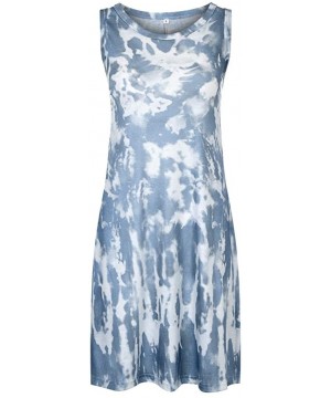 Nightgowns & Sleepshirts Women's Plus Size Dress Gradient Dress Tie-Dye Sleeveless Loungewear Swing Loose Comfy Casual Tank D...