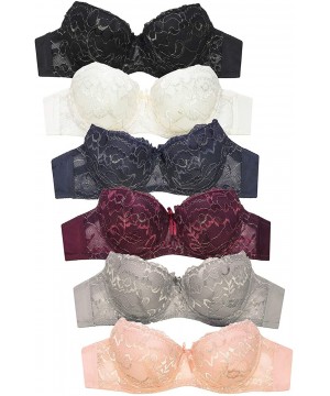 Bras Womens Laced & Lace Trimmed Bras (Packs of 6) - Various Styles - CI18IM9HHGA