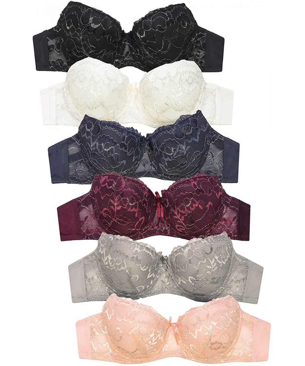 Bras Womens Laced & Lace Trimmed Bras (Packs of 6) - Various Styles - CI18IM9HHGA