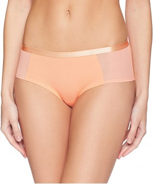 Panties Women's Cotton Hipster Underwear with Mesh Detail- 3 Pack - Plum/Deep Ocean/Desert Flower - C5187CNUME4