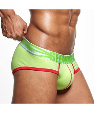 Boxer Briefs Men's Sexy Boxer Briefs Low Rise Trunk Underwear Soft Comfort Cotton Shorts - Green - CB189KDS0LE