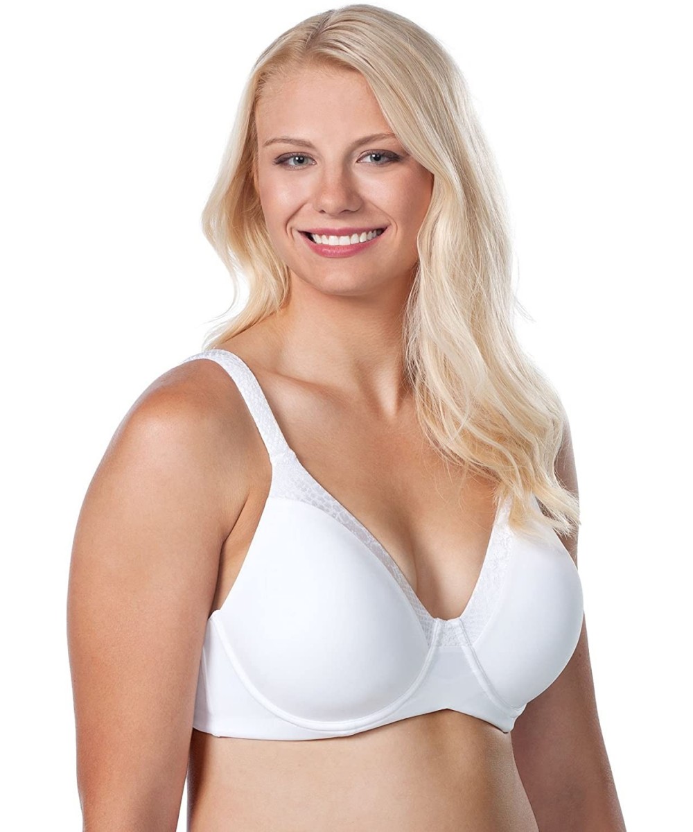 Bras Women's Plus-Size Plus Size Luxe Body T-Shirt Bra with Underwire Support Bra - White - CT12NT8GBNK