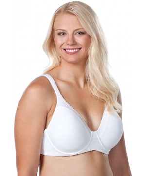 Bras Women's Plus-Size Plus Size Luxe Body T-Shirt Bra with Underwire Support Bra - White - CT12NT8GBNK