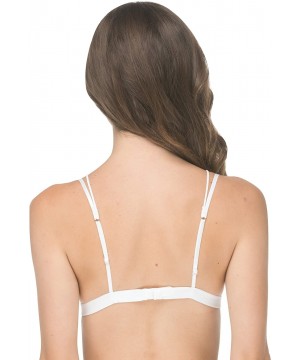 Bras Bralette Triangle and Lace Back (for A-C Cups) Festival Bra - Deep V White - C4183GCMI5O