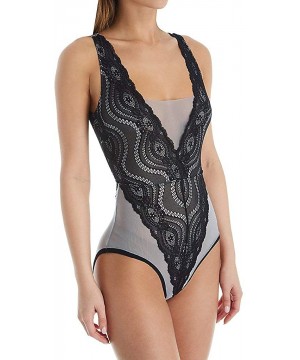 Shapewear Women's Up All Night Lace Bodysuit 4807 - Grey/Black - CD18W6UQ8WK