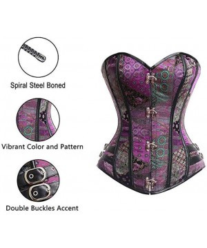 Bustiers & Corsets Corsets for Women Renaissance-Women's Steampunk Gothic Steel Boned Bustier-b-XL - B - C118A6W2AOZ