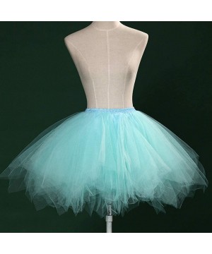 Bras Women's Tutu Christmas Tulle Skirt 50s Vintage Ballet Bubble Dance Skirts - Light Blue - C21942DNLED