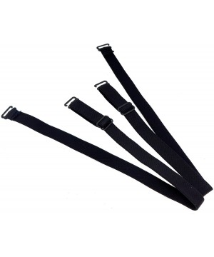 Accessories 12mm Wide Colorful Plain Color Fashion Bra Straps Lingerie Accessories Pack of 10 - Black - C112C5FDP8N