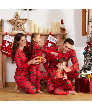 Sets Family Matching Christmas Pajamas Set All Over Dinosaur Print Top and Pants PJS Sleepwear for Kids Adult - Black Santa B...