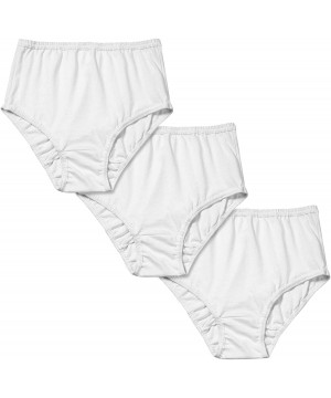 Panties Women's Full Cut Soft Cotton Brief Panty - Pack of 3 - White - CM189SYEYXH