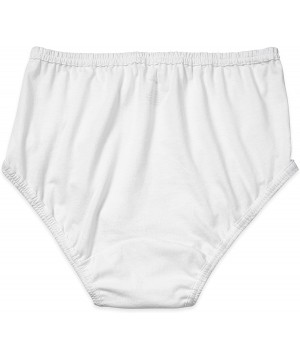 Panties Women's Full Cut Soft Cotton Brief Panty - Pack of 3 - White - CM189SYEYXH