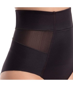 Shapewear Sheer Allure- Women's Slimming Mid Waist Tulle Shaping Panty - Endless Black - CS18NWT6WA4