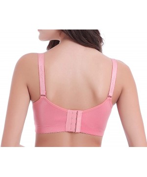 Bras Size 36 38 40 42 44 46 B C Cup Seamless Wireless Bra Push Up Underwear Adjustable Thin Large Single Bra Wire-Bean Paste ...