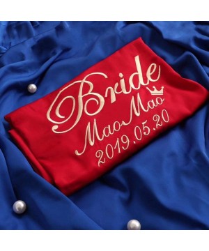 Robes Personalized Bride Robe Team Women Custom Wedding Bathrobe Female Satin Silk Bridesmaid Robes for Women Bridal Robes - ...