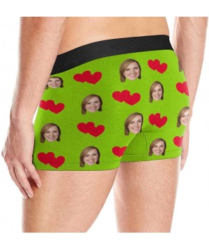 Boxers Custom Men Boxers Funny Face Novelty Underwear Print Briefs Photo for Men Valentine's Day Love Hearts Black - Multi 9 ...