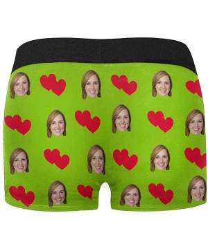 Boxers Custom Men Boxers Funny Face Novelty Underwear Print Briefs Photo for Men Valentine's Day Love Hearts Black - Multi 9 ...