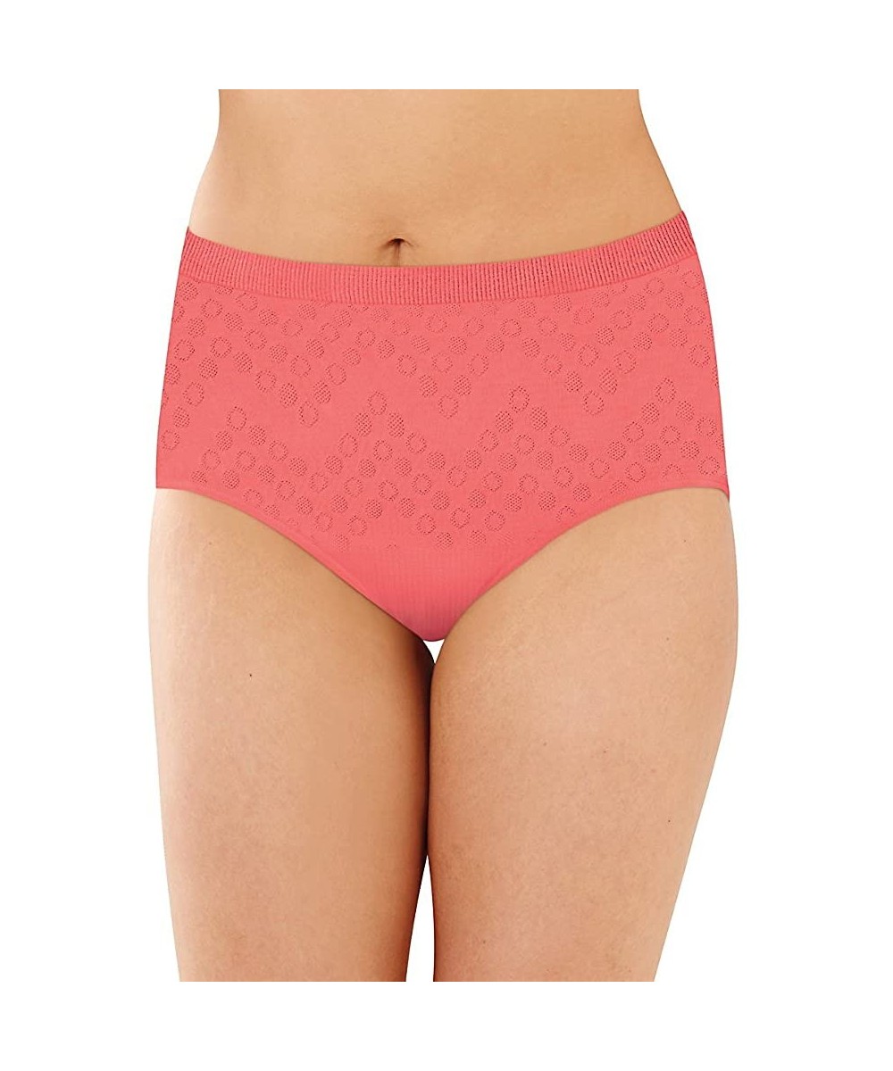 Panties Women's Comfort Revolution Brief - Coral Punch Dot - C9183O70HGC