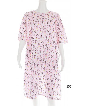 Nightgowns & Sleepshirts Women's Adaptive Flannel Backwrap Gown - So Much Happiness - C917XE5YAZO