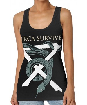 Camisoles & Tanks Circa Survive Women's Summer Soft and Comfortable Sports Personality 3D Printed Vest - Black - CC19D8HGIMY