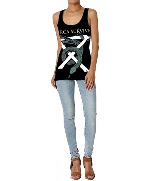 Camisoles & Tanks Circa Survive Women's Summer Soft and Comfortable Sports Personality 3D Printed Vest - Black - CC19D8HGIMY