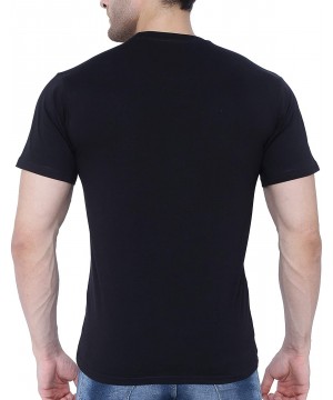 Undershirts Men's Cotton Stretch 2-Pack Slim Fit Short-Sleeve Crewneck T-Shirt - 2black - CQ18EZT7ML5