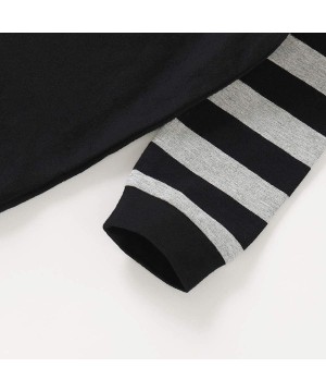 Sleep Sets Christmas Family Matching Clothes Battery Print Shirt Stripe Pant Nightwear Pajamas Set - Black - CY192344TOI