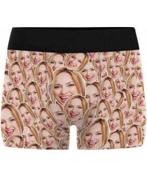 Boxer Briefs Custom Face Men's Boxer Briefs Underwear Shorts Underpants with Photo Hug Black - Multi 19 - C319CQ053YT