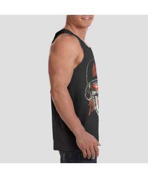 Undershirts Slayer Men's Double-Sided Printing Sports Tank-Top Shirts Leisure Sleeveless Tank-Top - Black2 - C819DC327MN