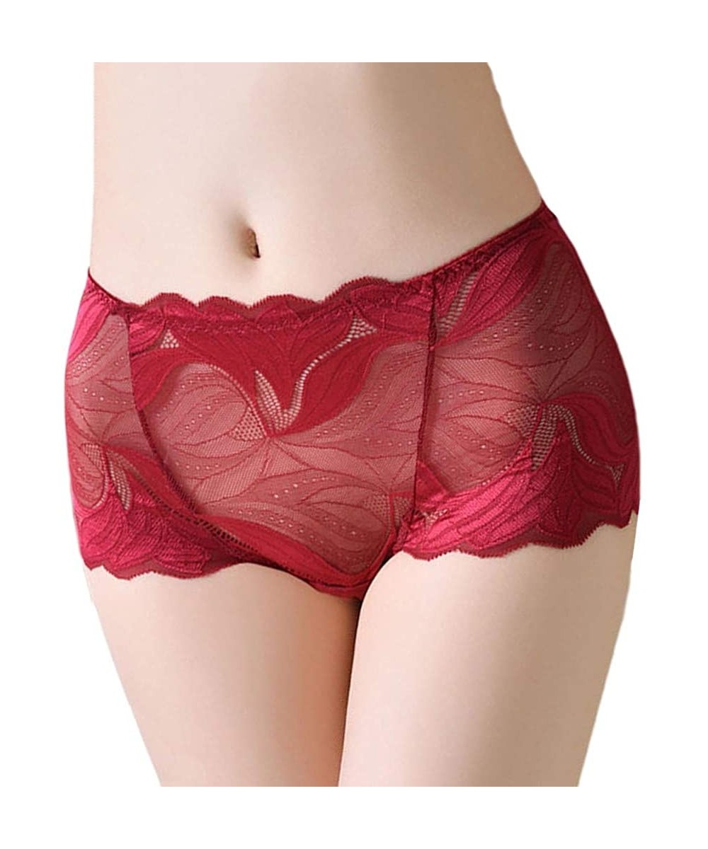 Sets Lingerie for Women for Sex- New Womens Sexy Lingerie Solid Color lace Briefs Underwear Panties Underpants - Wine - CO18A...