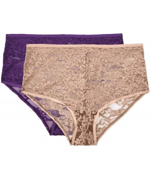 Panties Women's Plus Size 2-Pack Lace Hipster Panty Panties - Nude Pack (1072) - CZ18TR56HR6