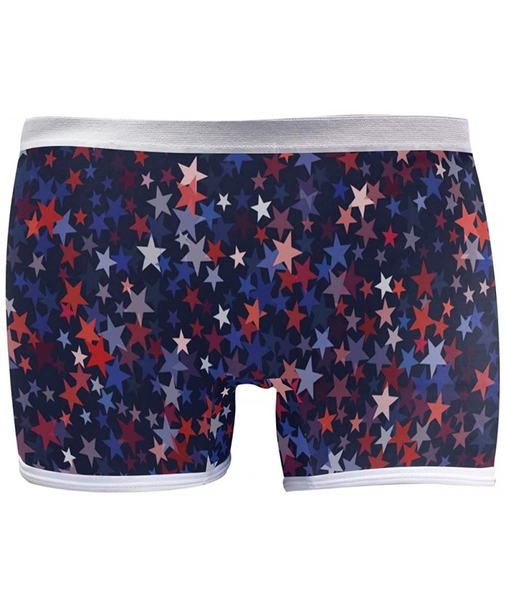 Panties Women's Soft Boy Short Marijuana Leaves Boxer Brief Panties - Usa President Day Star Dust - CX18T062O49