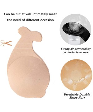 Accessories Invisible Adhesive Bra Breast Lift Tape Reusable Breast Pasties Nippleless Covers Rabbit Ear A-E - Dolphin Black ...